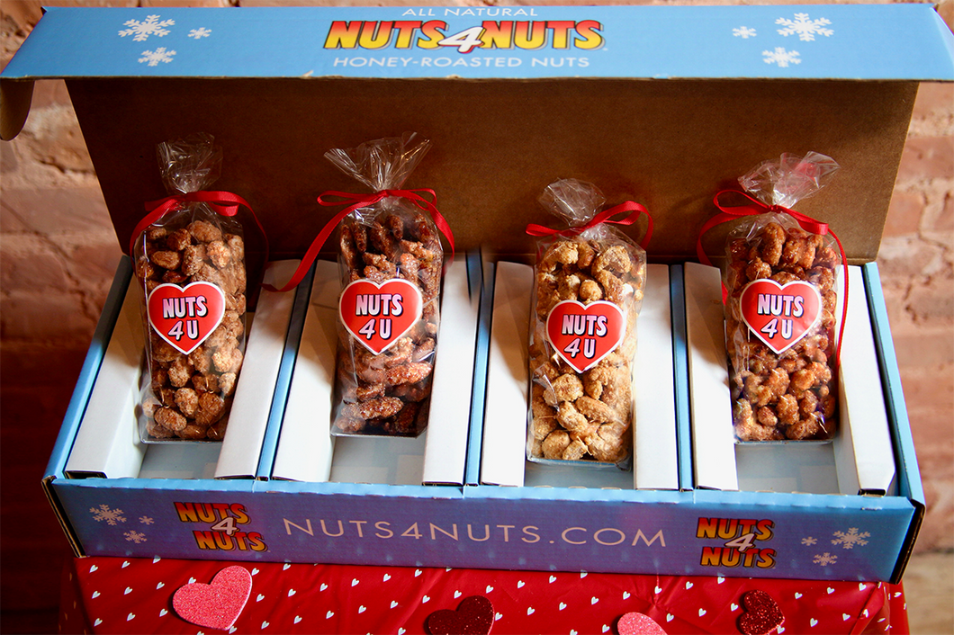 NUTS4U Classics 4 Assorted Gift Bags with ribbon