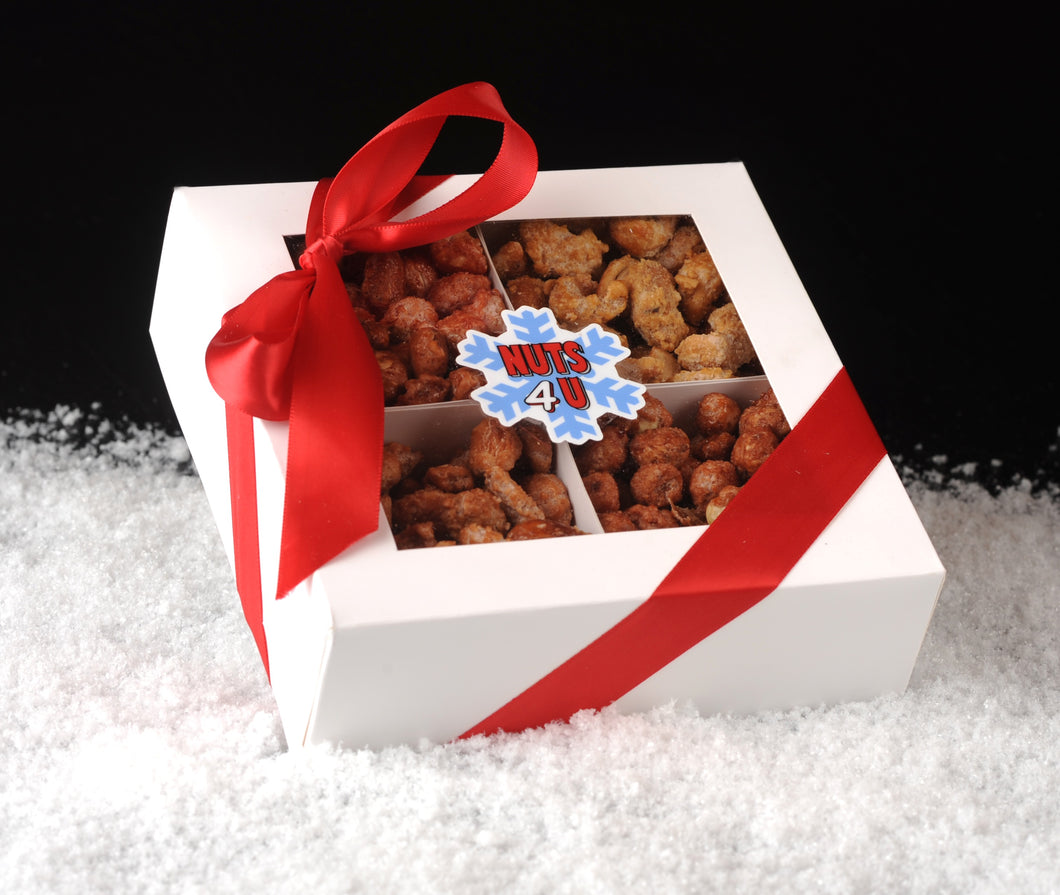 Nuts 4 U Snowflake 4 Compartment Gift Box