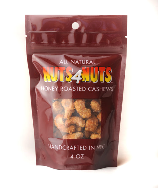 Honey-Roasted Cashews in 4oz Resealable Pack
