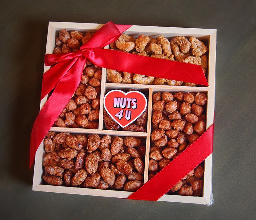 Nuts4U 5-Compartment Wood Gift Box